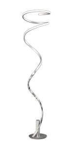 Helix Floor Lamp 180cm, 42W LED, 3000K, 3360lm, Silver & Chrome, 3yrs Warranty