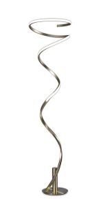 Helix Floor Lamp 180cm, 42W LED, 3000K, 3360lm, Antique Brass, 3yrs Warranty