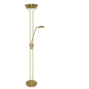 4329SB Mother & Child - Satin Brass Floor Standard Lamp Double Dimmer (No Bulbs Included)
