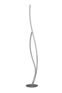 Corinto Floor Lamp 174cm, 30W LED, 3000K, 2400lm Dimmable, Silver Chrome, 3yrs Warranty