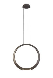 Ring Pendant 50cm Round, 23W LED, 3000K, 1600lm, Bronze, 5yrs Warranty