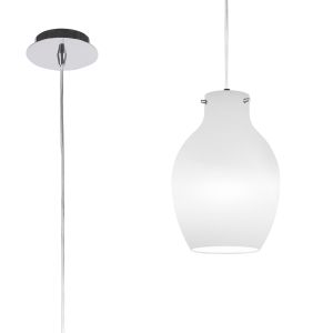 Anfora Pendant 18cm Round, 1 x E27 (Max 60W), White