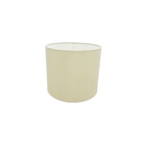 Sigma Round Cylinder, 300mm x 250mm Faux Silk Fabric Shade, Ivory Pearl/White Laminate