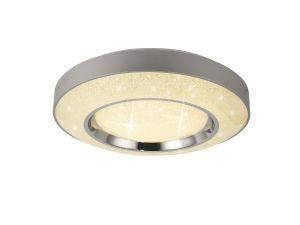 Santorini Ceiling 36W LED With Remote Control 3000K-6000K, 2400lm, Polished Chrome / Silver, 3yrs Warranty