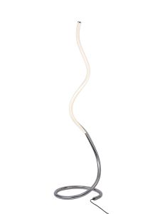 Nur II Floor Lamp 20W LED 3000K, 1500lm, Dimmable, Polished Chrome/Frosted Acrylic, 3yrs Warranty