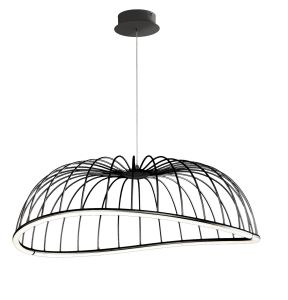 Celeste Pendant 81cm Round, 40W LED, 3000K, 2800lm, Black, 3yrs Warranty