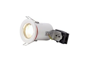 Agni GU10 Fixed Fire Rated Downlight, White, Cut Out: 68mm