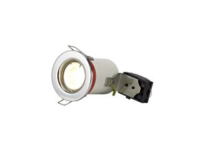 Agni GU10 Fixed Fire Rated Downlight, Polished Chrome, Cut Out: 68mm