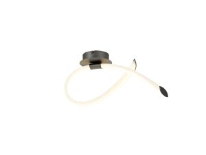 Armonia Wall Lamp Loop, Dimmable, 18W LED, 3000K, 1350lm, Titanium/Frosted Acrylic, 3yrs Warranty