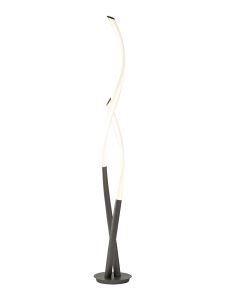 Armonia Floor Lamp, 30W LED, 3000K, 2250lm, Titanium/Frosted Acrylic, 3yrs Warranty