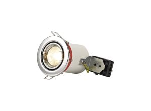 Agni GU10 Adjustable Fire Rated Downlight, Polished Chrome, Cut Out: 75mm