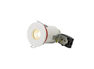 Agni GU10 Fixed Fire Rated Downlight, White, IP65, Cut Out: 75mm