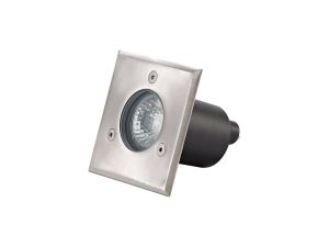 Benecia GU10 Square Inground Light, Stainless Steel 316L, IP67, Cut Out: 68/82mm