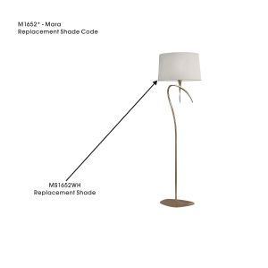 Mara White Fabric Shade, Suitable For M1652 All Finishes, 560mmx320mm