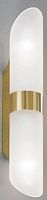 2 Light French Gold Wall Light With Glass Shades