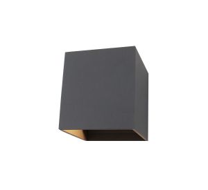 Delia Up & Downward Lighting Wall Light 2x3W LED 3000K Anthracite, 410lm, IP54, 3yrs Warranty