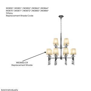 Tiffany Cream Shade Suitable For, M3850/3851/3852/3863/3864/3870/3871/3872/3883/3884 and FG