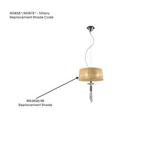 Tiffany Soft Bronze Shade Suitable For, M3858/3879, 410mmx200mm