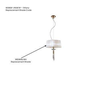 Tiffany White Shade Suitable For, M3858/3880, 410mmx200mm