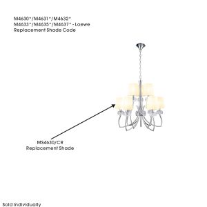 Loewe Cmozarella Organza Shade For M4630AB/4631AB/4632AB/4633AB/4635AB/4637AB and CH, 130/160mmx170mm