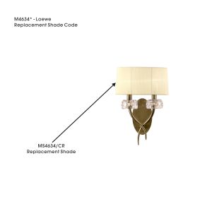 Loewe Cream Organza Shade For M4634AB/4634, 310mmx160mmx160mm