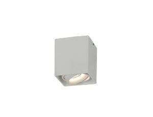 Stom Adjustable Square Spotlight, 1 Light GU10, Sand White