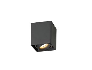 Stom Adjustable Square Spotlight, 1 Light GU10, Sand Black