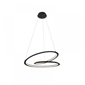 LOOPING 36W Modern Pendant Light Ø60cm ,3000K, 1800lm, Black.
