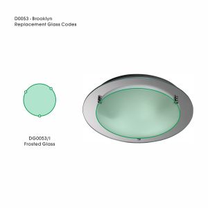 Brooklyn Frosted White Inner Replacement Glass For D0053