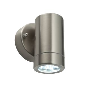 PALIN SINGLE WALL LIGHT 3.2W BRUSHED STAINLESS STEEL 94mm x 122mm x 85mm COOL WHITE/IP44