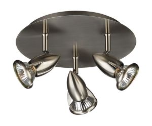 Nobilis 3 Light Spotlight GU10, Matt Chrome