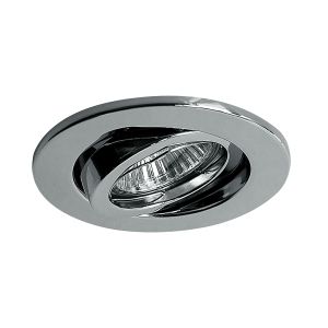 Hudson 10.4cm GU10 Adjustable Downlight Polished Chrome (Lamp Not Included), Cut Out: 84mm