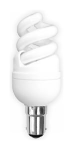 Super Mini Supreme Spiral B15 9W Natural White 4000K Compact Fluorescent