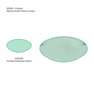 Chester Replacement Medium Frosted Alabaster Glass For D0389, D0392