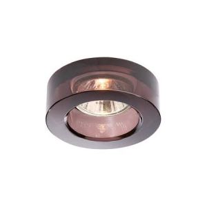 Ara GU10 Recessed Downlighter, Black Glass Surround