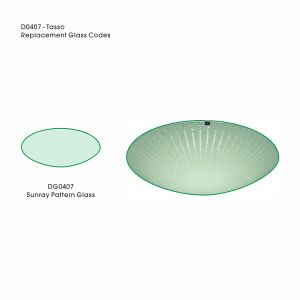 Tassa Replacement Small Sunray Pattern Glass For D0407