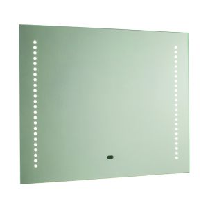 Rift Single LED Bathroom Mirror Mirrored Glass/Silver Paint Finish 