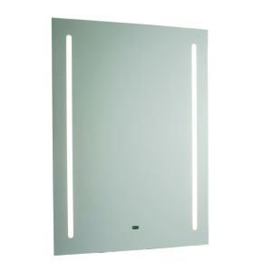Nico Single LED Bathroom Mirror Mirrored Glass/Silver Paint Finish 