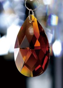 Crystal Pendalogue Without Ring Amber 38mm