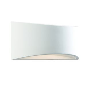 Toko Single Large LED Wall Light White Plaster Finish 