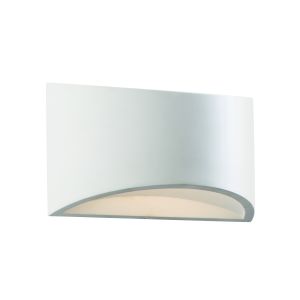 Toko Single LED Wall Light White Plaster Finish 