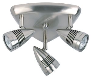 Endon 653-SC Satin Chrome Gu10 Trio Spot+Lamp