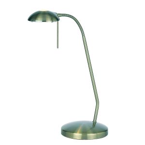 Hackney 1 Light G9 Antique Brass Adjustable 3 Stage Touch Table Lamp
