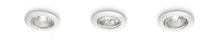 Carina Pack of 3 Round GU10 Recessed Downlighter Set, White