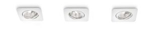 Centaur Pack of 3 Square GU10 Recessed Downlighter Set, White