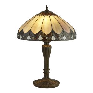 Pearl Bronze/Black/Clear/Brown/Purple Tiffany Table Lamp
