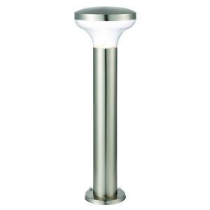 Roko Single Outdoor Pedestal Marine Grade Stainless Steel/Clear Finish 