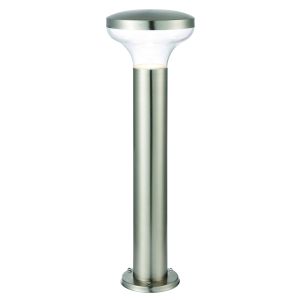 Roko Single Outdoor Pedestal Marine Grade Stainless Steel/Clear Finish 