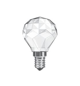 CrystaLED Ball E14 3W Warm White 3000K, 300lm, Clear Crystal Finish, 3yrs Warranty