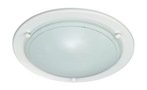 Fergie Ceiling Lamp, 1 Light GR10 White/Glass